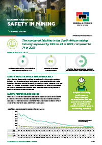 Minerals Council fact sheet safety in mining 2023