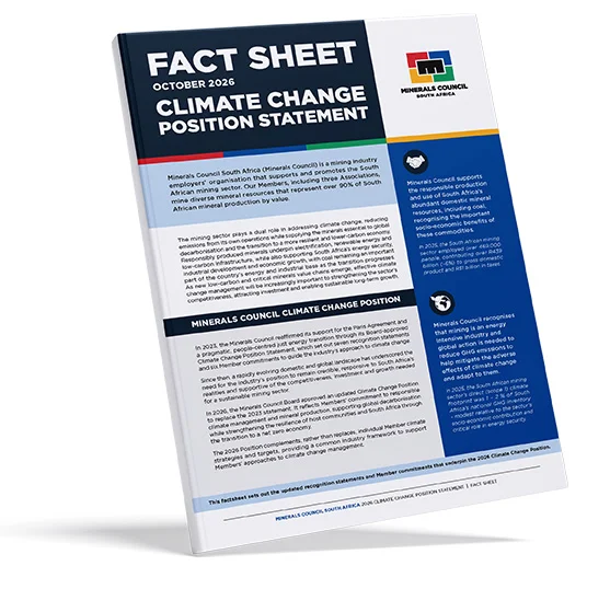 Minerals Council South Africa 2026 Climate Change Position Statement fact sheet