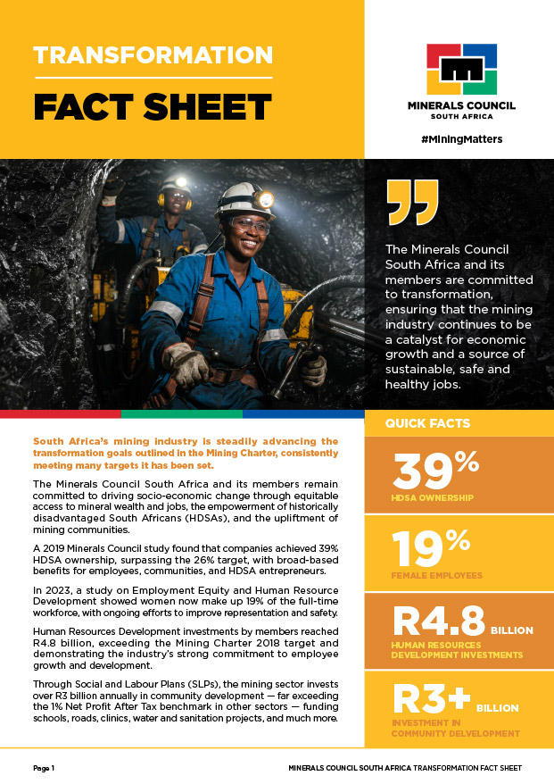 South Africa’s Mining Industry Meets Transformation Targets