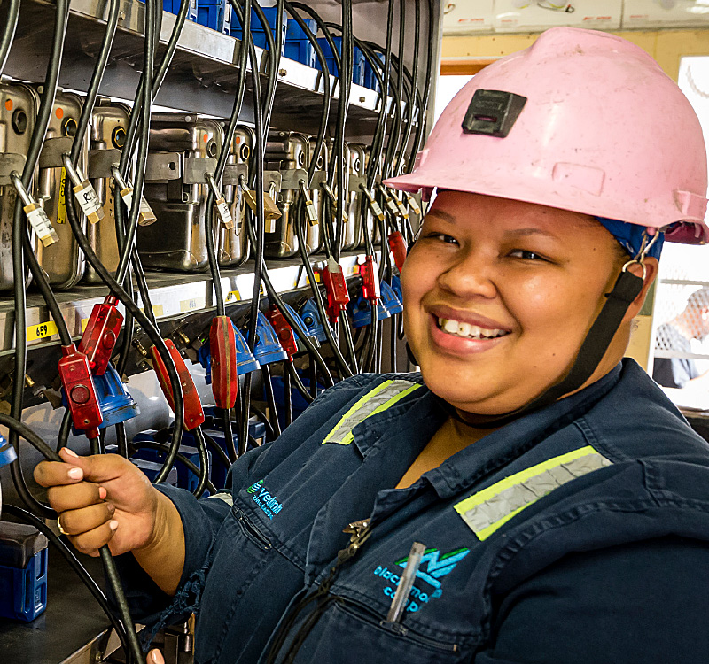 Woman miner working
