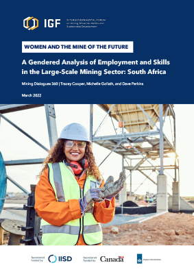 Intergovernmental forum on Mining, Minerals, Metals and Sustainable Development - Women and the mine of the future
